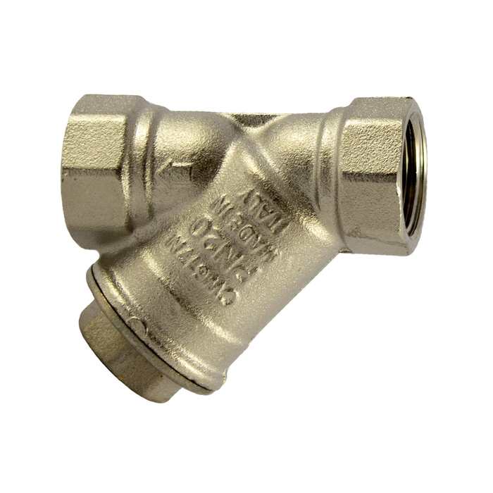 [141008] RIEGLER Dirt strainer nickel-plated brass, G 2, DN 50, mesh width 0.3 mm
