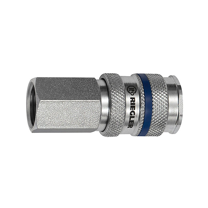 RIEGLER Quick-connect coupling I.D. 7.8, Steel, G 1/2 IT