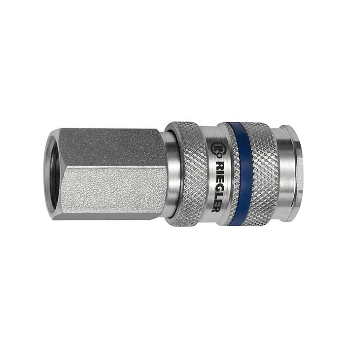 [141517] RIEGLER Quick-connect coupling I.D. 7.8, Steel, G 1/2 IT