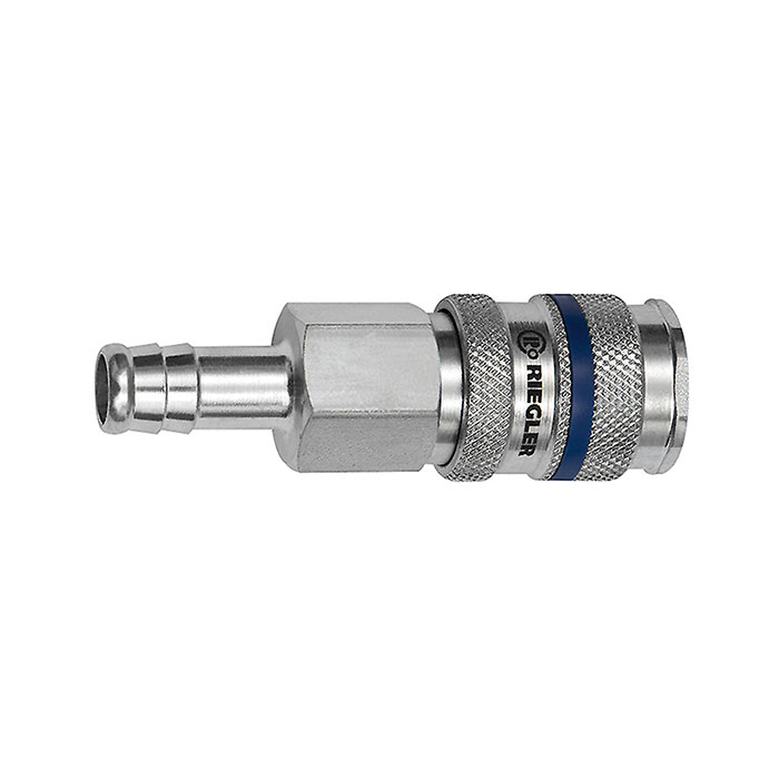 RIEGLER Quick-connect coupling I.D. 7.8, Steel, Sleeve I.D. 13
