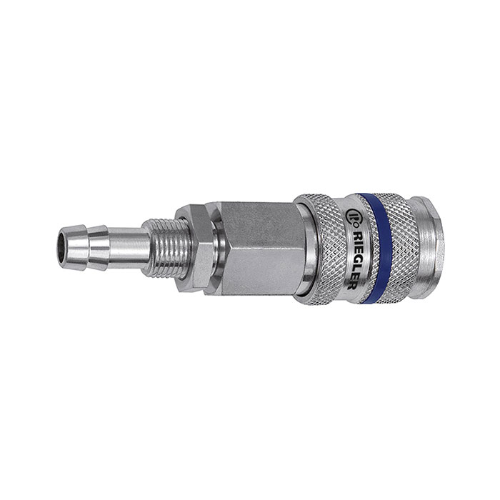 RIEGLER Quick-connect coupling I.D. 7.8, Steel, Sleeve I.D. 10, G 1/4