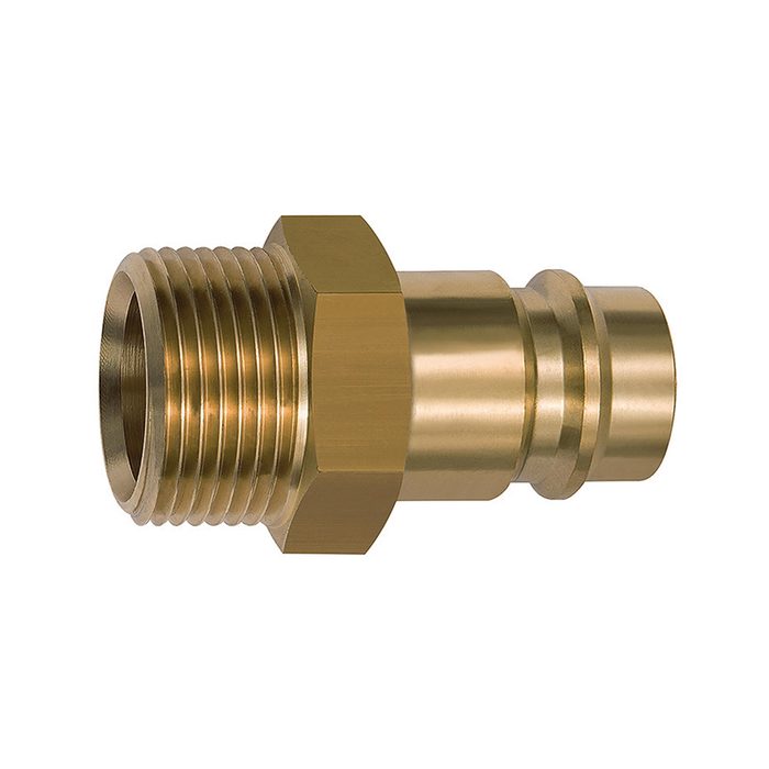 [141570] RIEGLER Nipple for couplings I.D. 19, Bright brass, G 3/4 ET