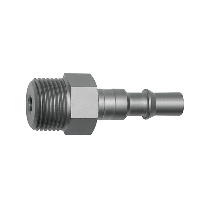[141643] RIEGLER Nippel für Kupplungen NW 6, ISO 6150 C, Stahl, NPT 3/8 AG