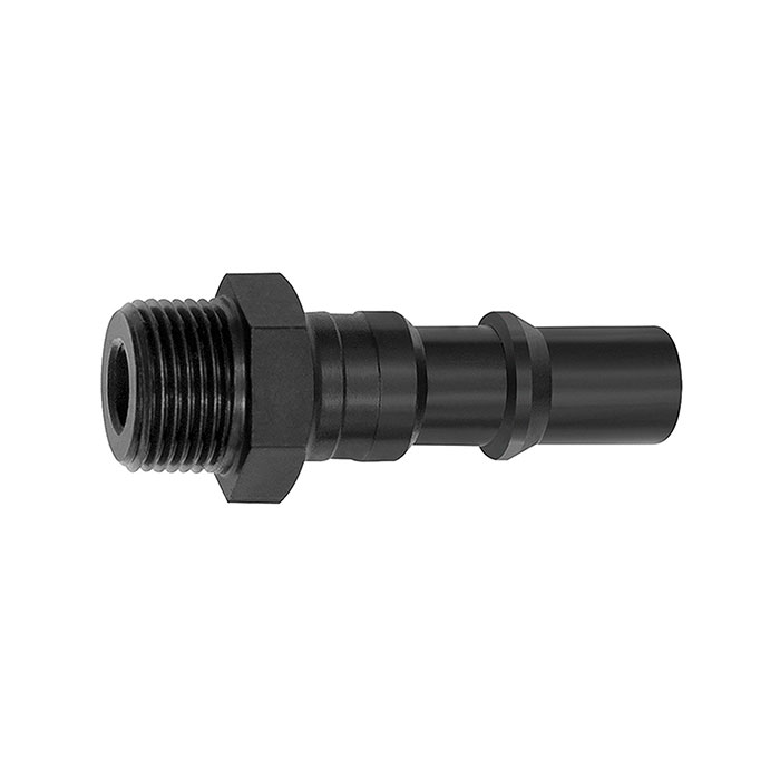 RIEGLER Nipple for couplings I.D. 8, ISO 6150 C, Steel, NPT 3/8 ET