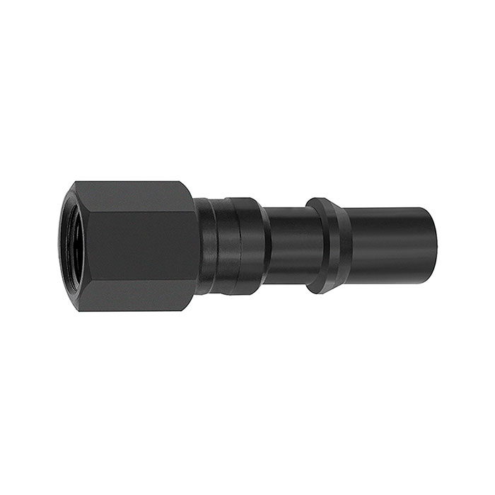 RIEGLER Nipple for couplings I.D. 8, ISO 6150 C, Steel, NPT 1/4 IT