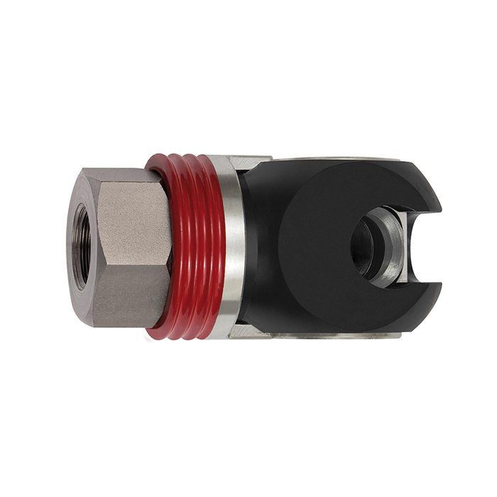 [141713] RIEGLER Swing safety coupling I.D. 11, ISO 6150 C, Steel, NPT 3/4 IT