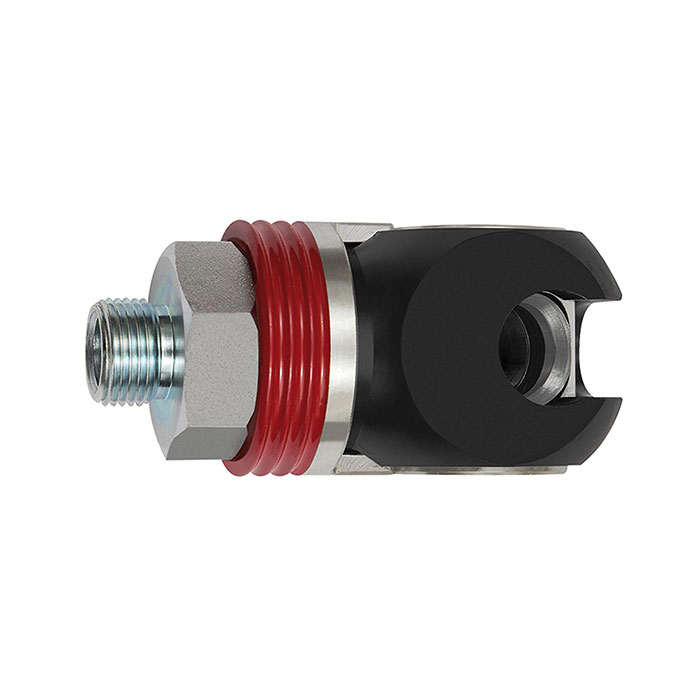 RIEGLER Swing safety coupling I.D. 11, ISO 6150 C, Steel, G 3/8 ET