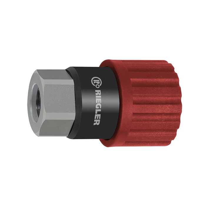 [141736] RIEGLER Swivel safety coupling I.D. 6, ISO 6150 C, Steel, G 1/8 IT