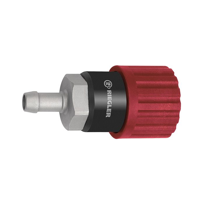 [141746] RIEGLER Swivel safety coupling I.D. 6, ISO 6150 C, Steel, Sleeve I.D. 13