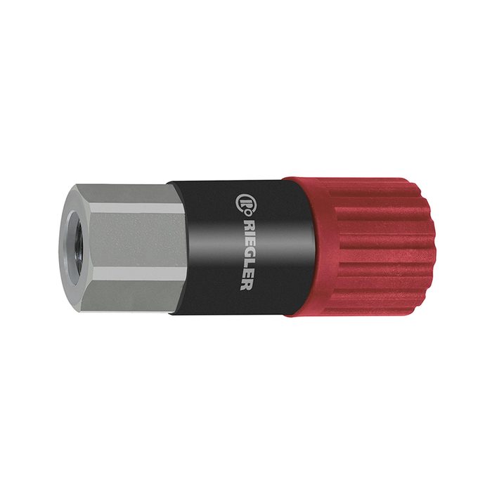 [141756] RIEGLER Swivel safety coupling I.D. 8, ISO 6150 C, Steel, G 1/4 IT