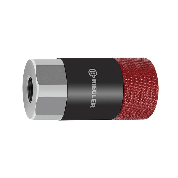 [141777] RIEGLER Swivel safety coupling I.D. 11, ISO 6150 C, Steel, G 1/2 IT