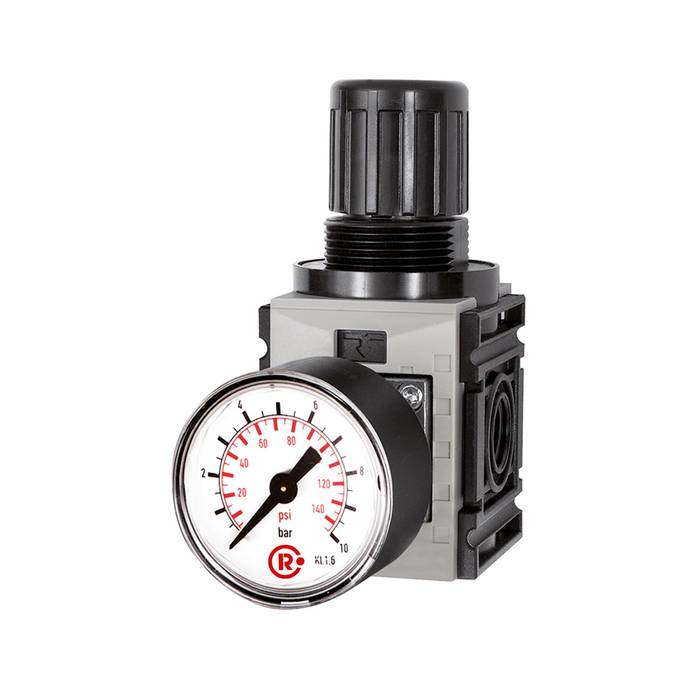 [142404] RIEGLER Druckregler, d. DV »FUTURA-mini«, Standardmano., G1/4, 0,5-10 bar