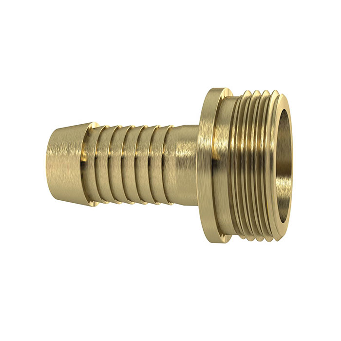 RIEGLER 1/3 Tube fitting G1/2x10 taper seat with collar heavy-duty Brass