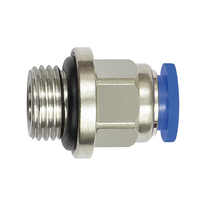 [148785] RIEGLER Straight push-in fitting »Blue Series« mini, M5 o., hose ext. Ø 3