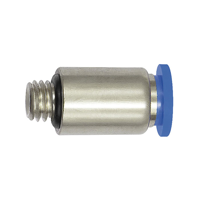 RIEGLER Straight push-in fitting »Blue Series« mini, round, M3