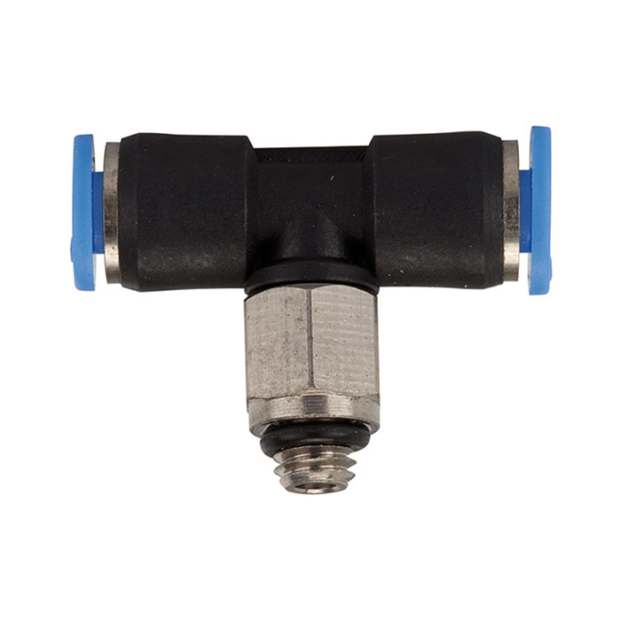 RIEGLER Push-in T-fitting »Blue Series« mini, rotating, M3