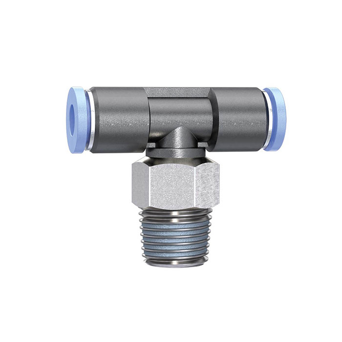 RIEGLER Push-in T-fitting »Blue Series« mini, rotating, R 1/8