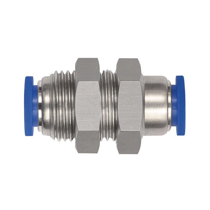 [148870] RIEGLER Push-in bulkhead connector »Blue series« mini, M12x1