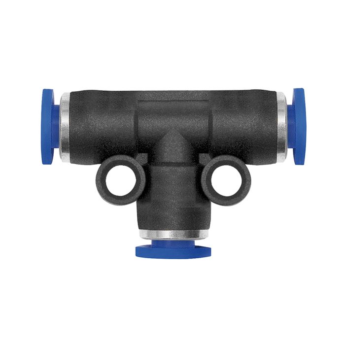 [148878] RIEGLER Push-in T-connector »Blue Series« mini, for hose exterior Ø 4 mm