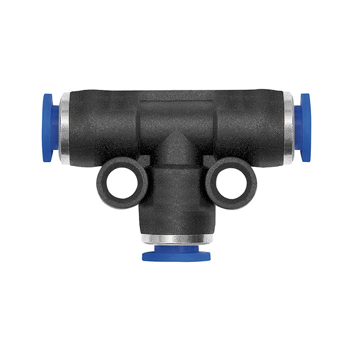 [148881] RIEGLER Push-in T-connector »Blue Series« mini, red., hose exterior Ø 6/4