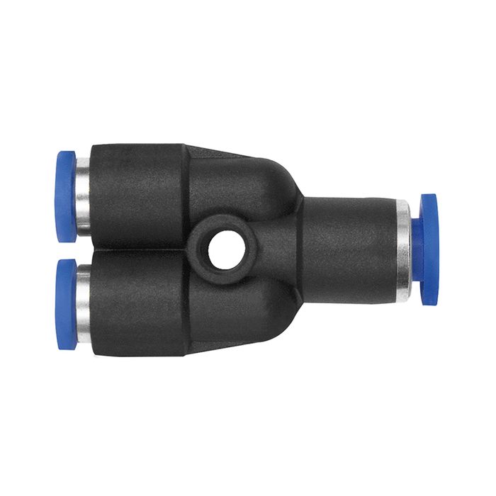 [148886] RIEGLER Push-in Y-connector »Blue Series« mini, red., hose exterior Ø 6/4