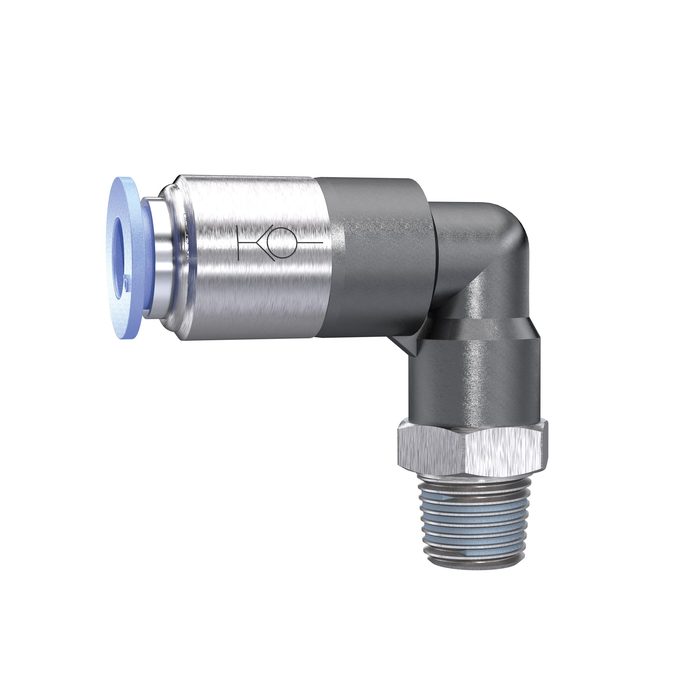 [151480] RIEGLER Push-in L-fitting »Blue Series«, Self-locking, R 3/8 o.