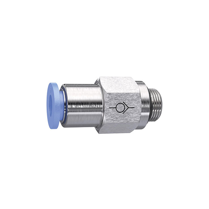 RIEGLER Straight Check valve »Blue Series«, Thread to hose, G 1/4 o.