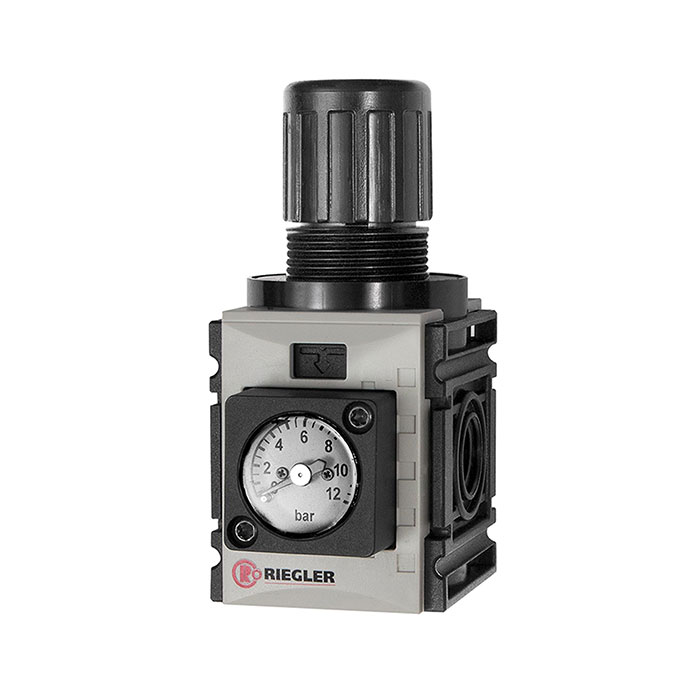 RIEGLER Pressure regulator »FUTURA-mini«, compact pressure gauge, G 1/4