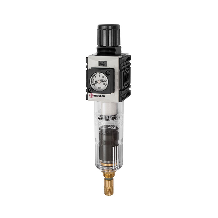RIEGLER Filterregler »FUTURA-mini«, PC, Kompaktmano, VA-NC, G 1/4, 0,5-8