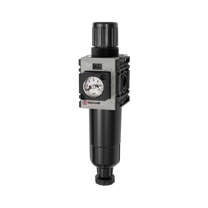 [142431] RIEGLER Filter regulator »FUTURA-mini«, Metal container, G 1/4, 0.5 - 10