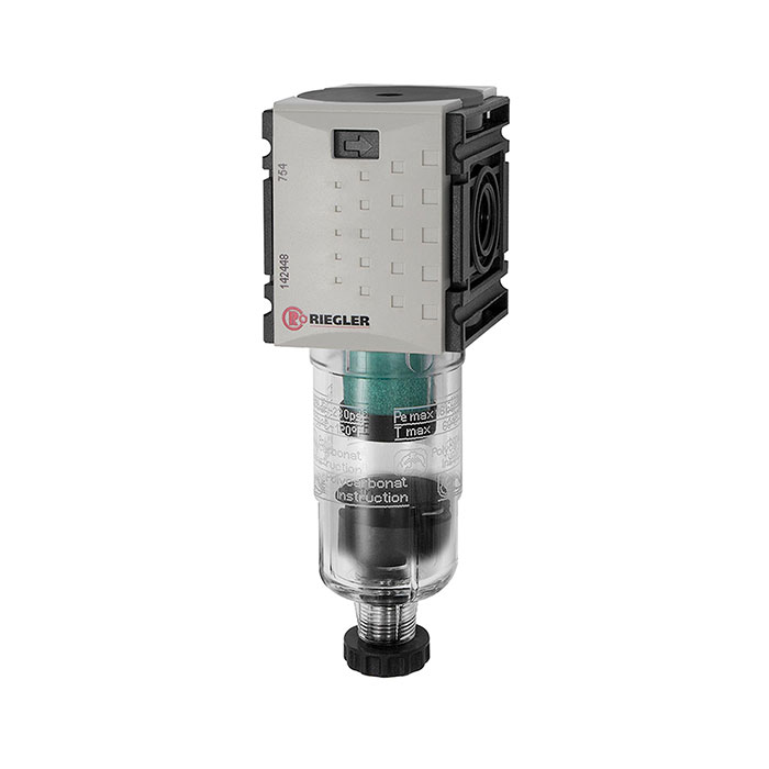 [142448] RIEGLER Mikrofilter »FUTURA-mini« mit PC-Behälter, BG 0, G 1/4, HA