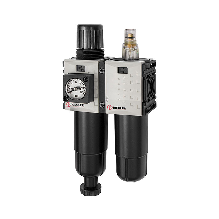 RIEGLER Service unit 2-part »FUTURA-mini« Metal container, G 1/4, 0.1-4