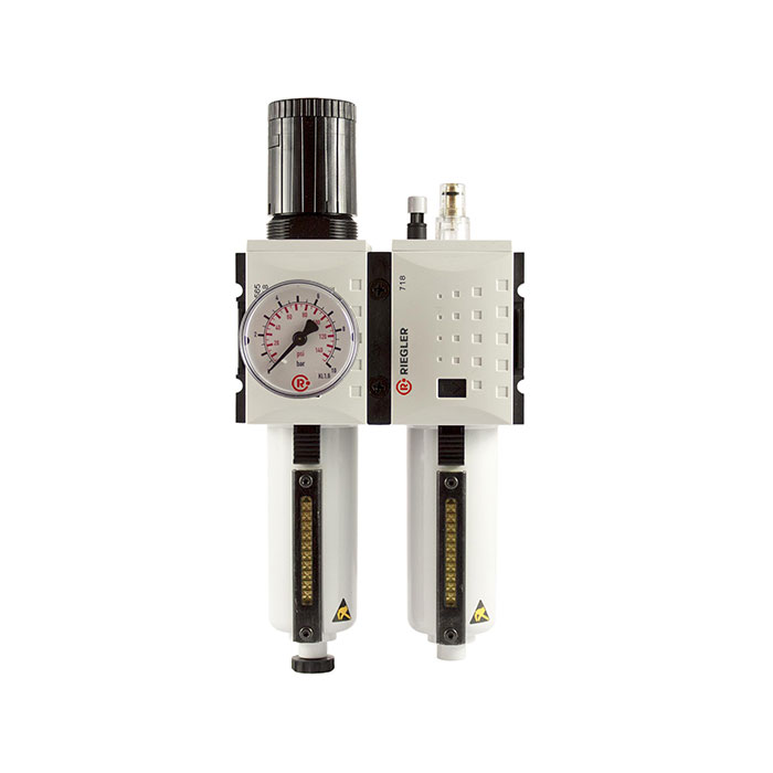 RIEGLER Service unit 2-part »FUTURA«, Metal, Size 1, G 3/8, 0.5-8, Semi