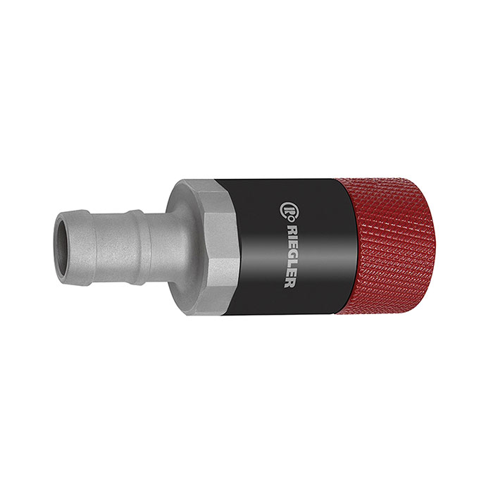 RIEGLER Swivel safety coupling I.D. 11, ISO 6150 C, Steel, Sleeve I.D. 16