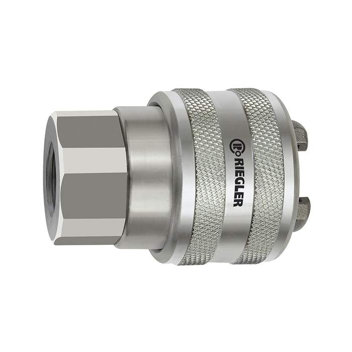 [141798] RIEGLER Swivel safety coupling I.D.11, heavy-duty series, Steel, G 3/8 IT