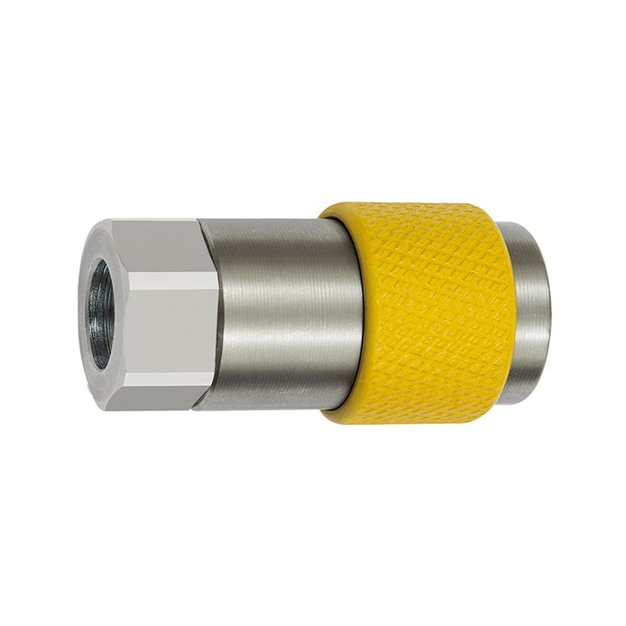 [141847] RIEGLER Captive swivel safety coupling I.D. 6, ISO 6150 C, G 3/8 IT, red