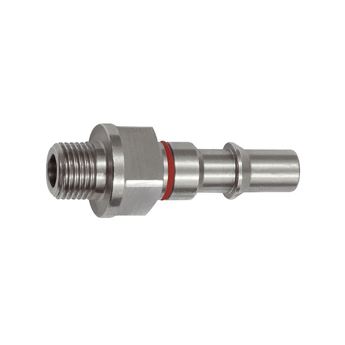 [141855] RIEGLER Unverwechselbarer Nippel NW 6, ISO 6150 C, G 1/4 AG, rot