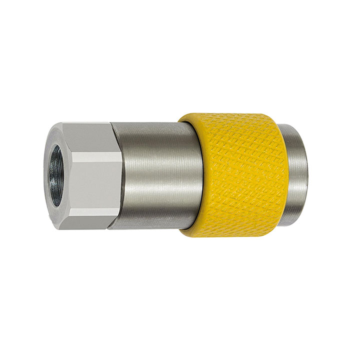 RIEGLER Captive swivel safety coupling I.D. 6, ISO 6150 C, G 1/4 IT, gray