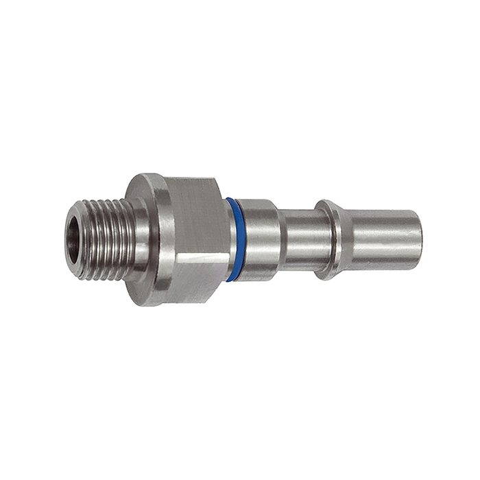 [141894] RIEGLER Captive nipple I.D. 6, ISO 6150 C, G 1/4 ET, blue