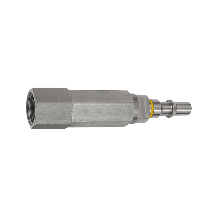 RIEGLER Unverwechselbarer Nippel NW 6, ISO 6150 C, RSV, G 3/8 IG, gelb