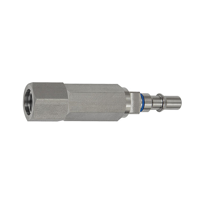 RIEGLER Unverwechselbarer Nippel NW 6, ISO 6150 C, RSV, G 3/8 IG, blau