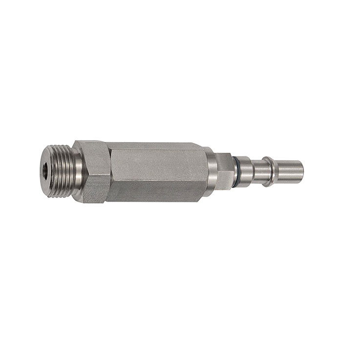 RIEGLER Unverwechselbarer Nippel NW 6, ISO 6150 C, RSV, G 3/8 AG, blau