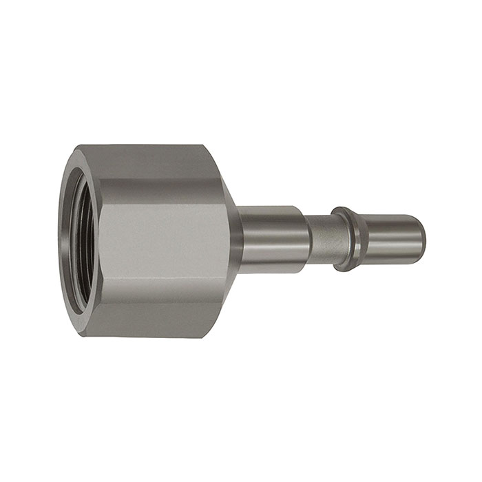 RIEGLER Nipple f. couplings I.D. 6, ISO 6150 C, Stainless steel, G 1/8 IT