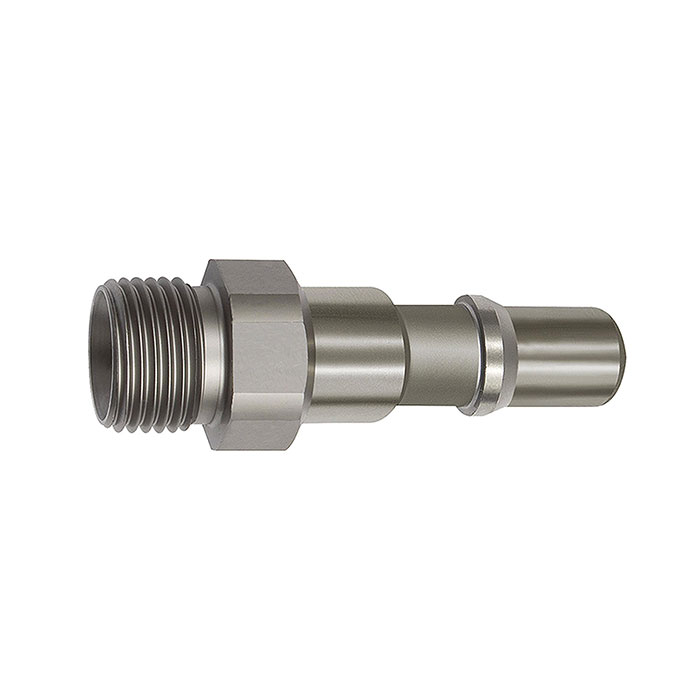 [141992] RIEGLER Nipple f. couplings I.D.11, ISO 6150 C, Stainless steel, G 1/2 ET