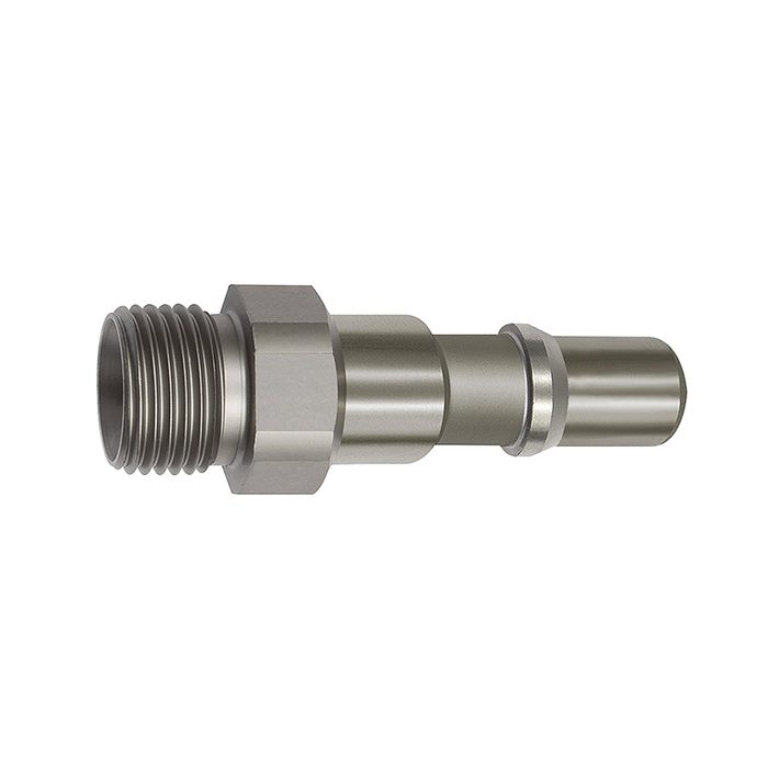 [141993] RIEGLER Nipple f. couplings I.D.11, ISO 6150 C, Stainless steel, G 3/4 ET