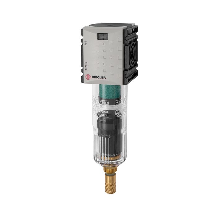 [142449] RIEGLER Mikrofilter »FUTURA-mini« mit PC-Behälter, BG 0, G 1/4, VA