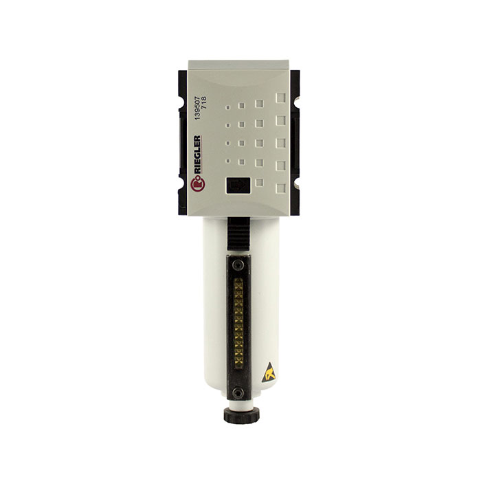 RIEGLER Filter »FUTURA« mit Metallbeh., Sichtrohr, 5 µm, BG 4, G 3/4, VA