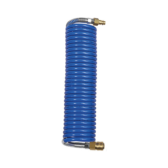 RIEGLER Spiral hose coupling set, Stand. coupl., PA, Hose Ø 8x6, 7.5 m