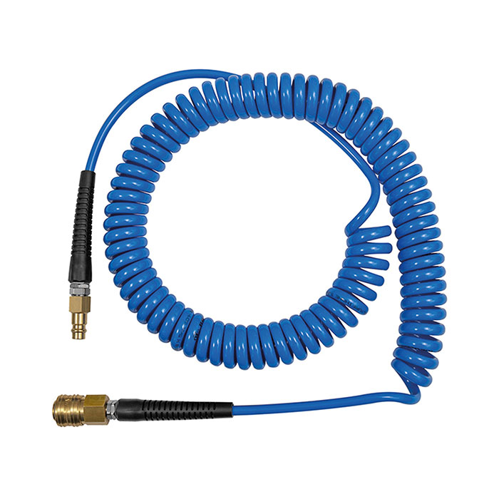 RIEGLER Spiralschlauch-Standardkupplung-Set, PU, Schlauch-ø 10x6,5, 6,0 m