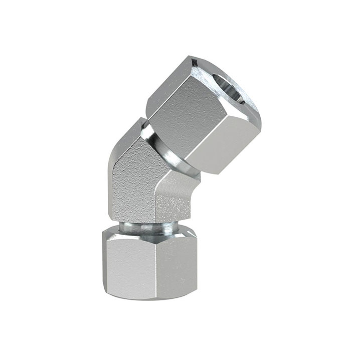 RIEGLER Einst. 45°-Anschlussverschr. M16x1,5 i., Rohr-AØ 8, Stahl verz.
